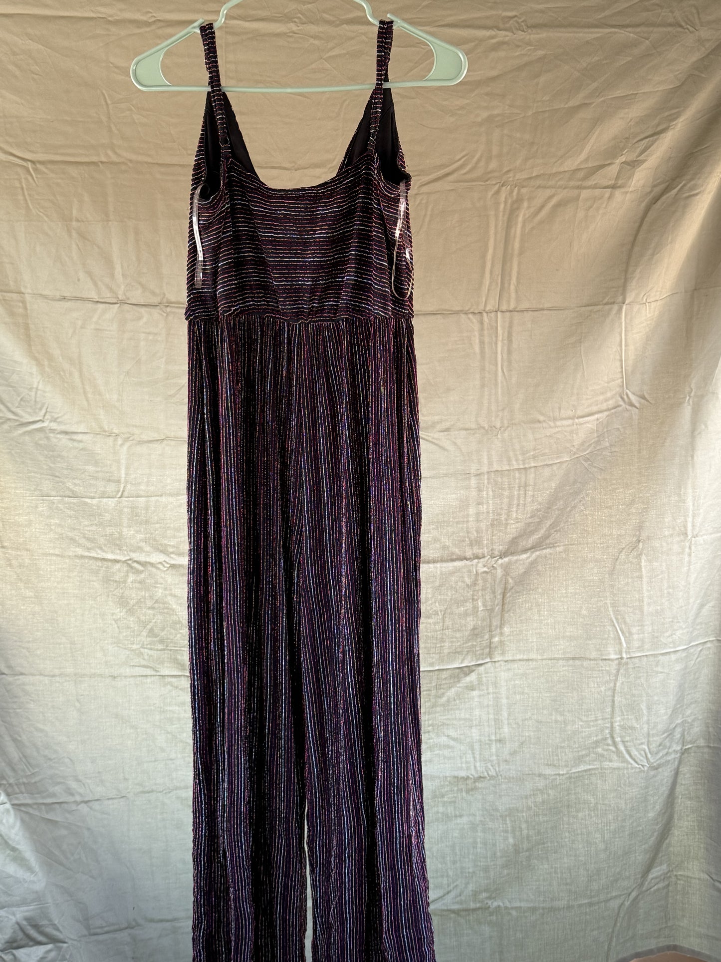 Trixxi Clothing Pink and Gold Glitter Stripe long Romper