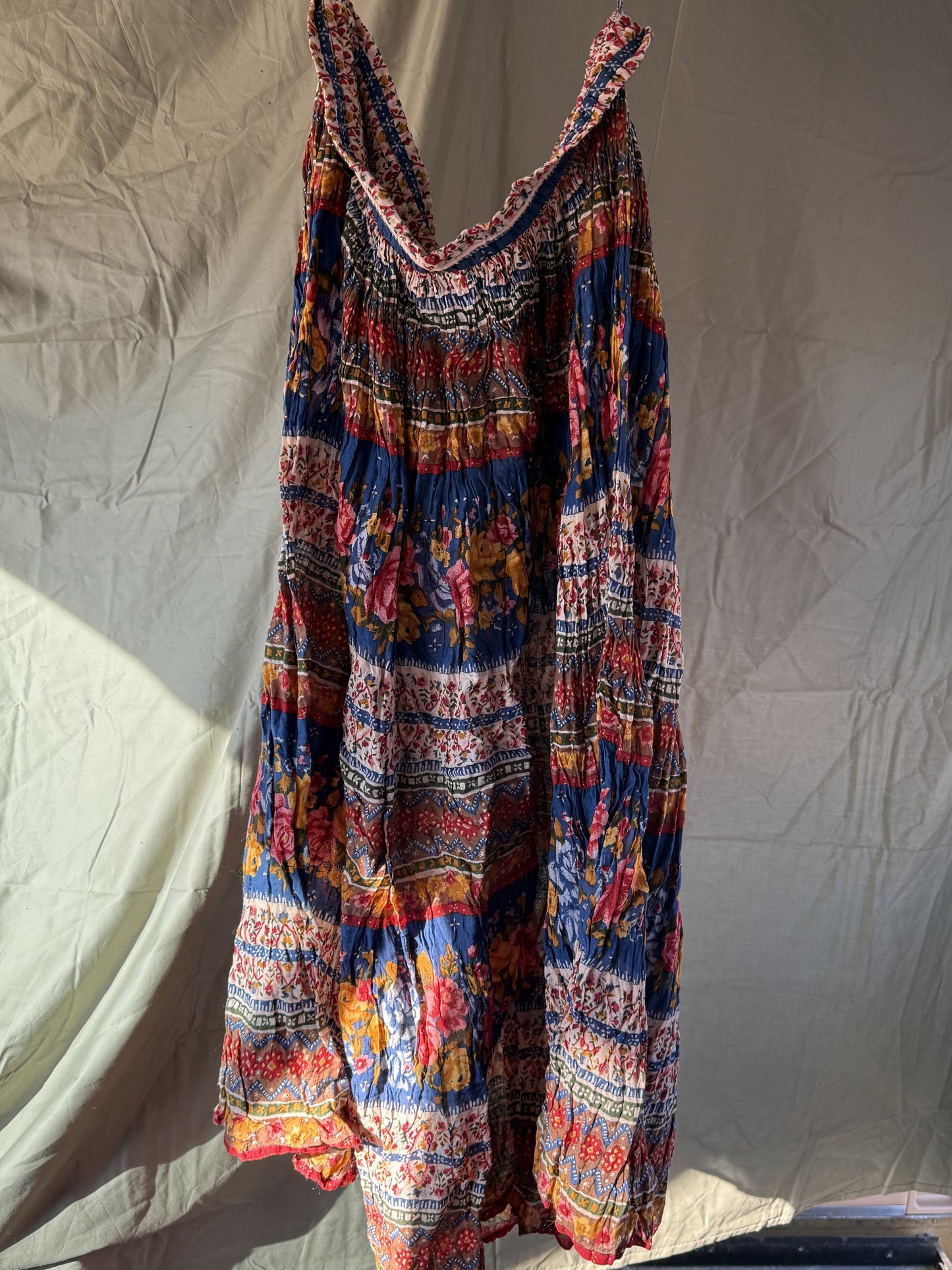 Basic Editions Broomstick Skirt Floral Print with Drawstring size Medium
