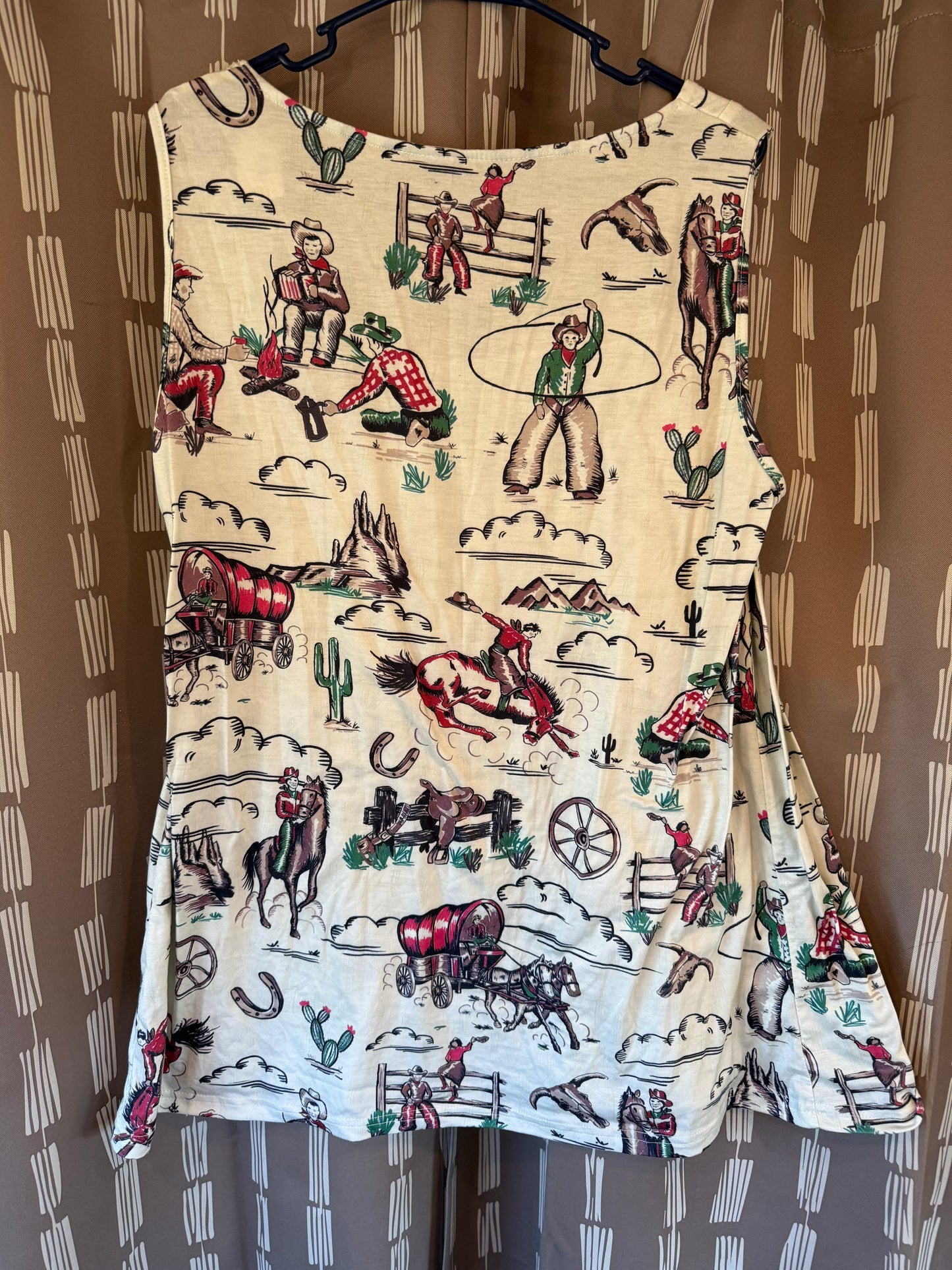 Western Tank Top-- no size, maybe 2-3XL