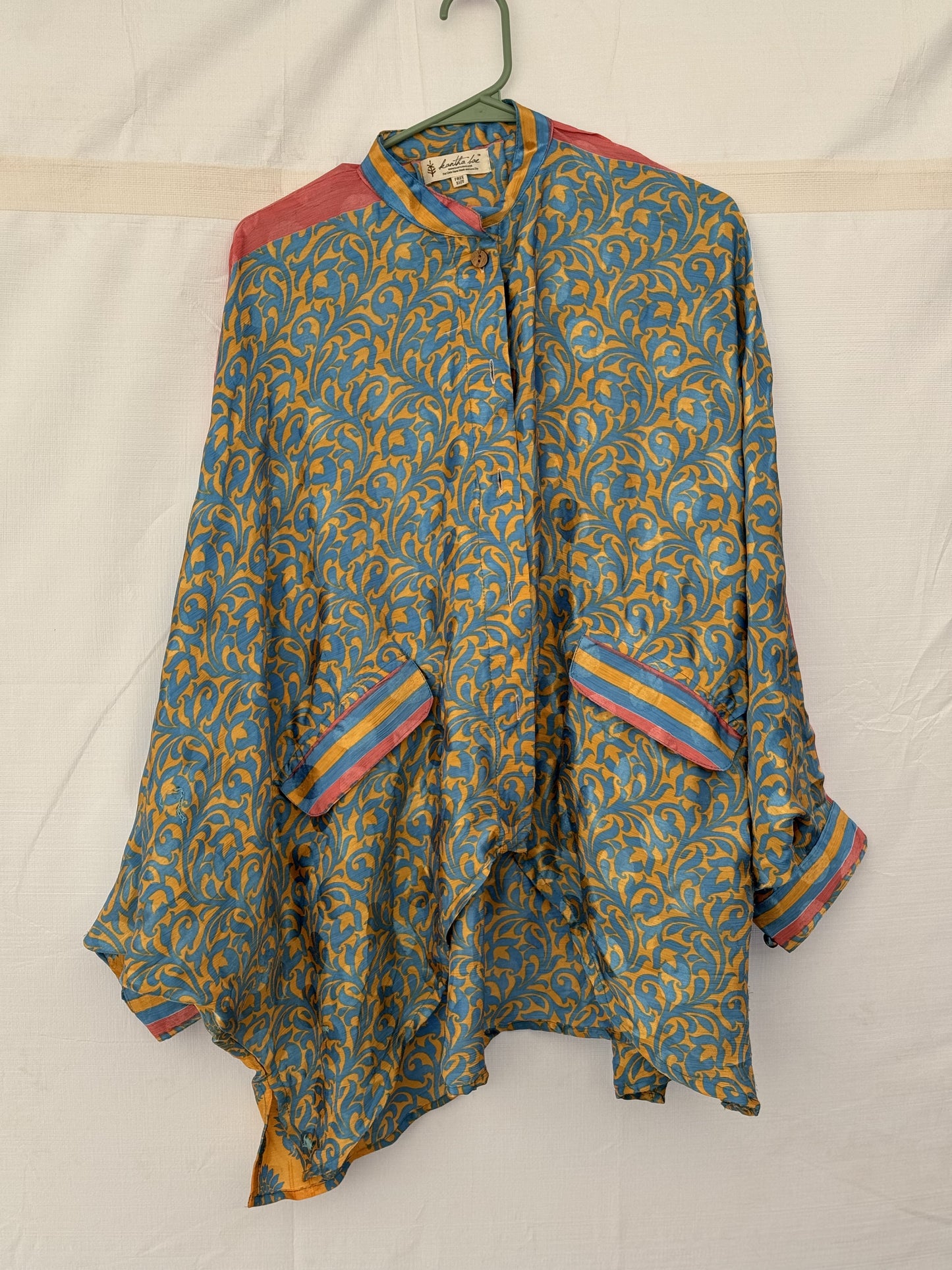 Kantha Bae Silk Dylan Button up Blouse