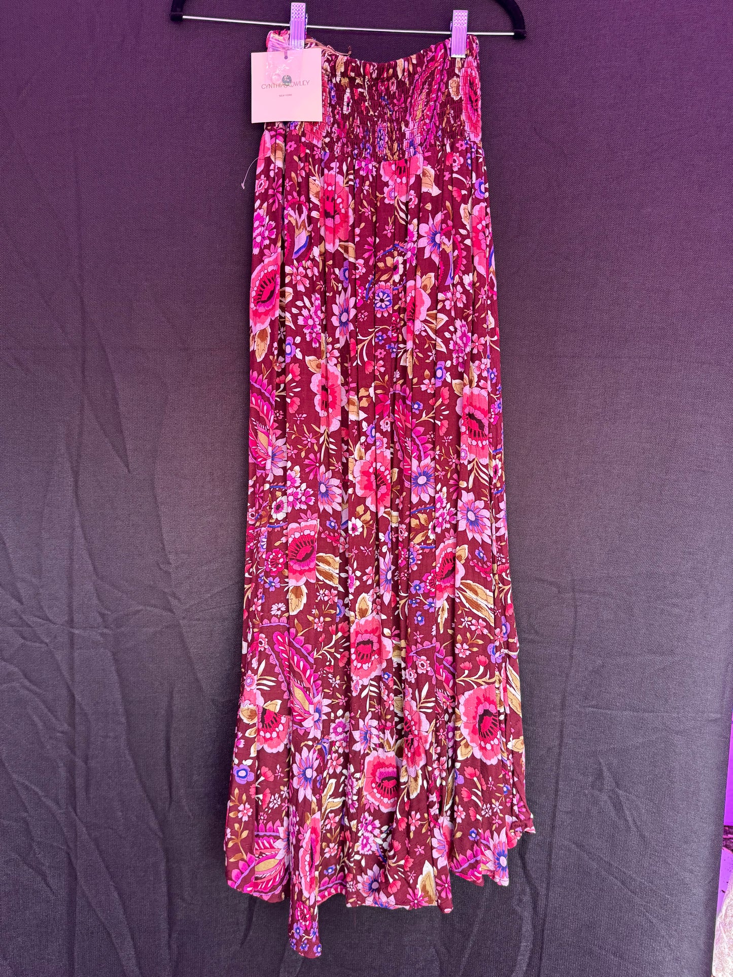 Cynthia Rowley NWT Floral Skirt with buttons-- sz S (best fit 2/4)