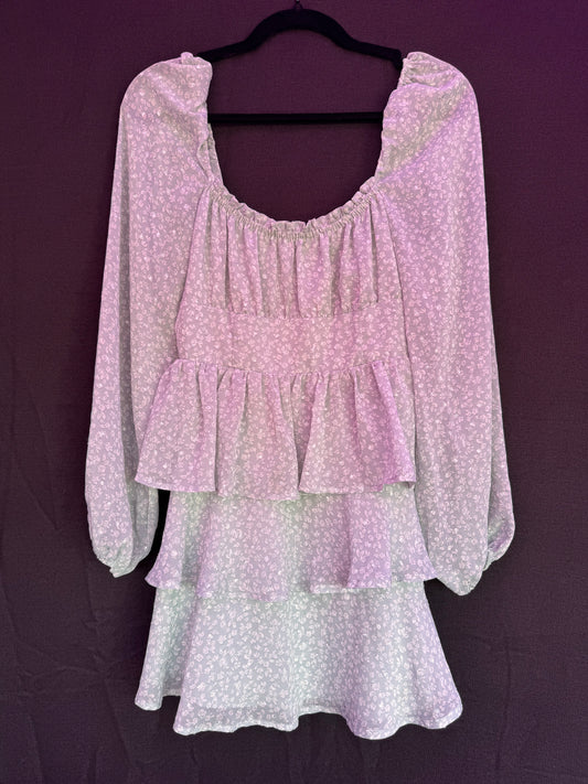 Altar'd State light blue ruffle mini-dress-- sz M