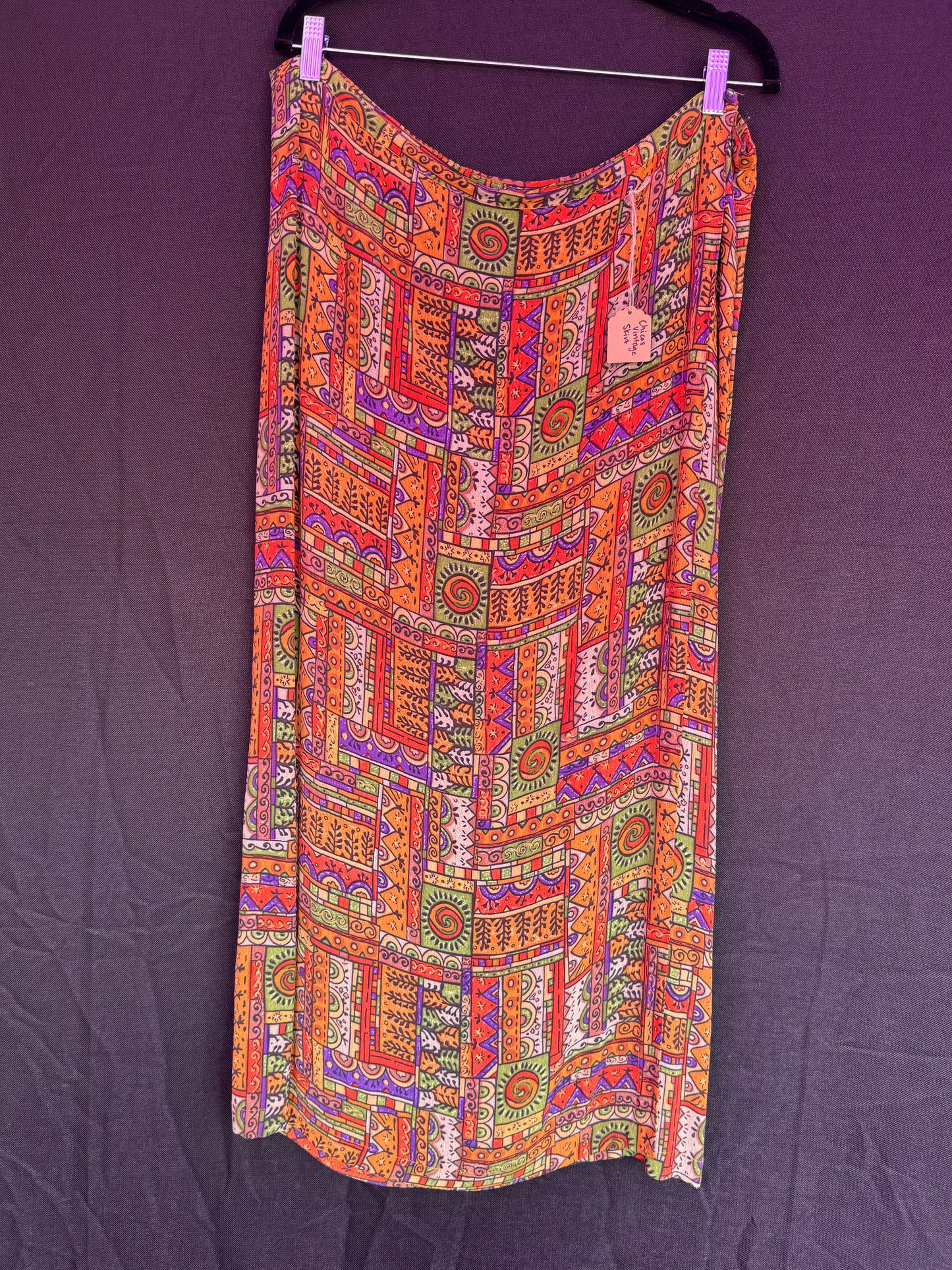 Chico's Design Geometric Print Wrap Skirt-- sz 3 (possibly 3XL)