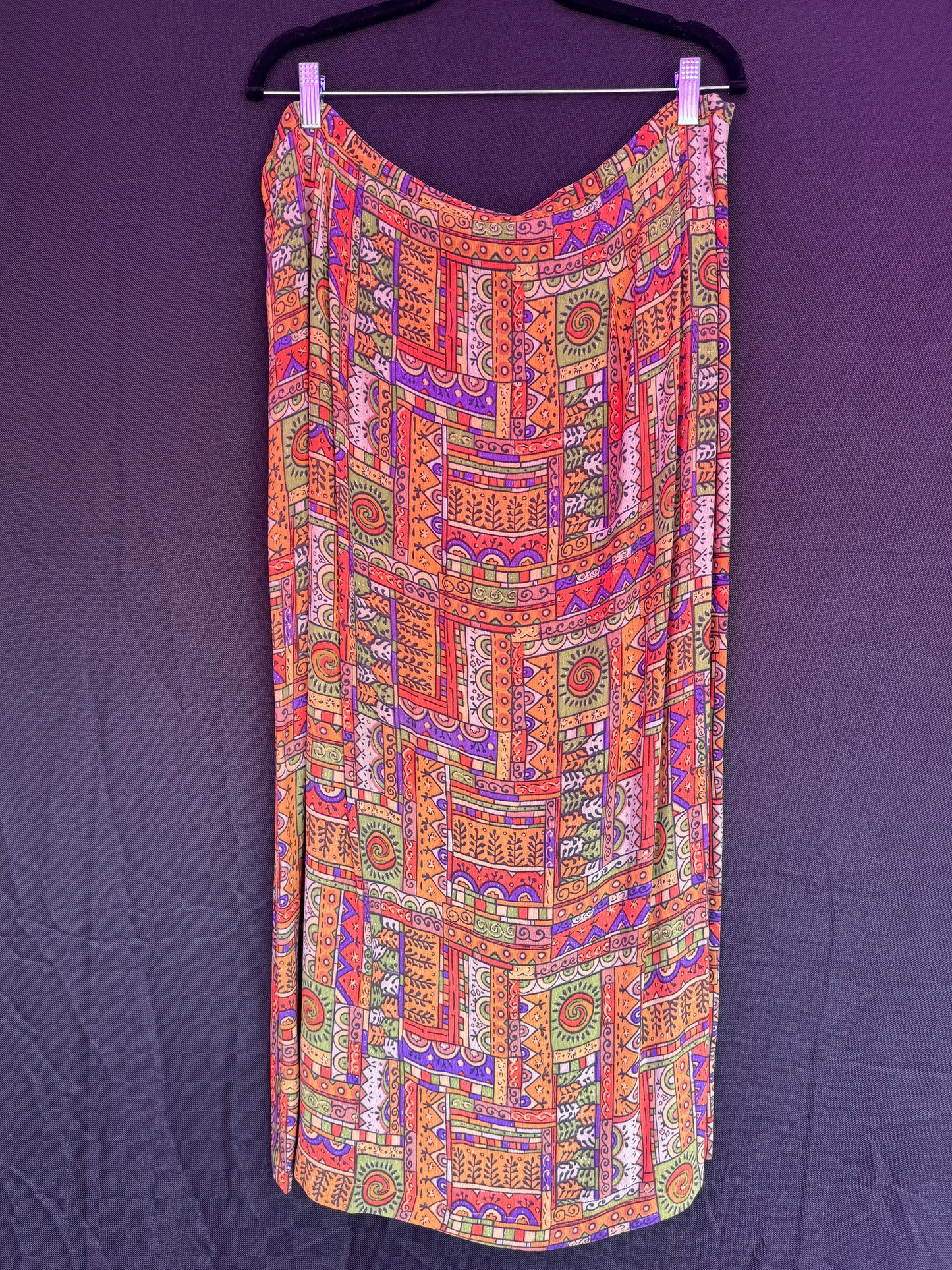 Chico's Design Geometric Print Wrap Skirt-- sz 3 (possibly 3XL)