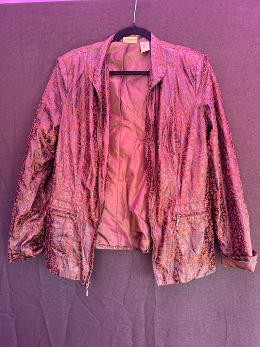 Kim Rogers Faux Leather Jacket-- sz M (true to size)