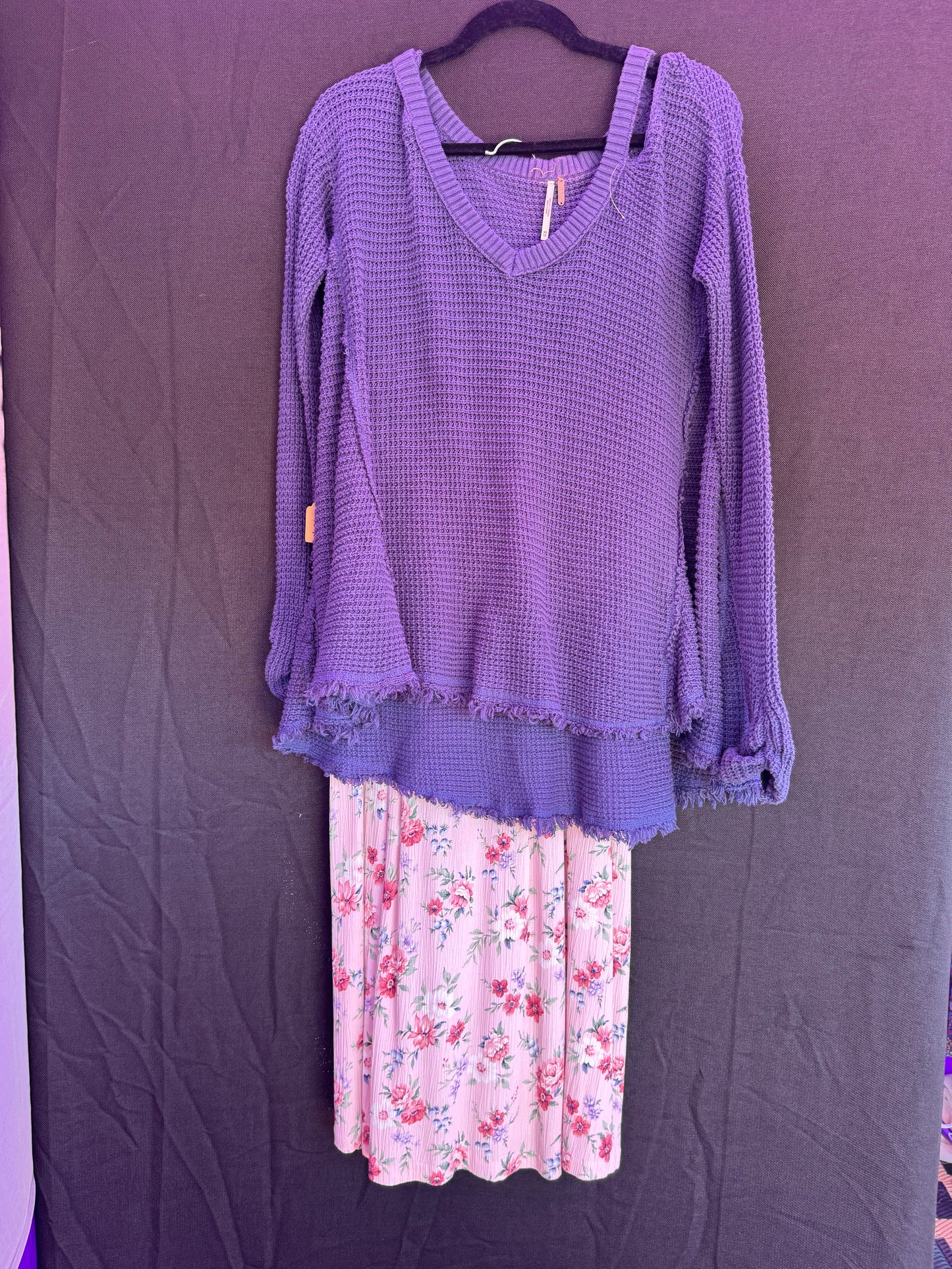 Y2K Jaclyn Smith light pink floral skirt-- sz medium