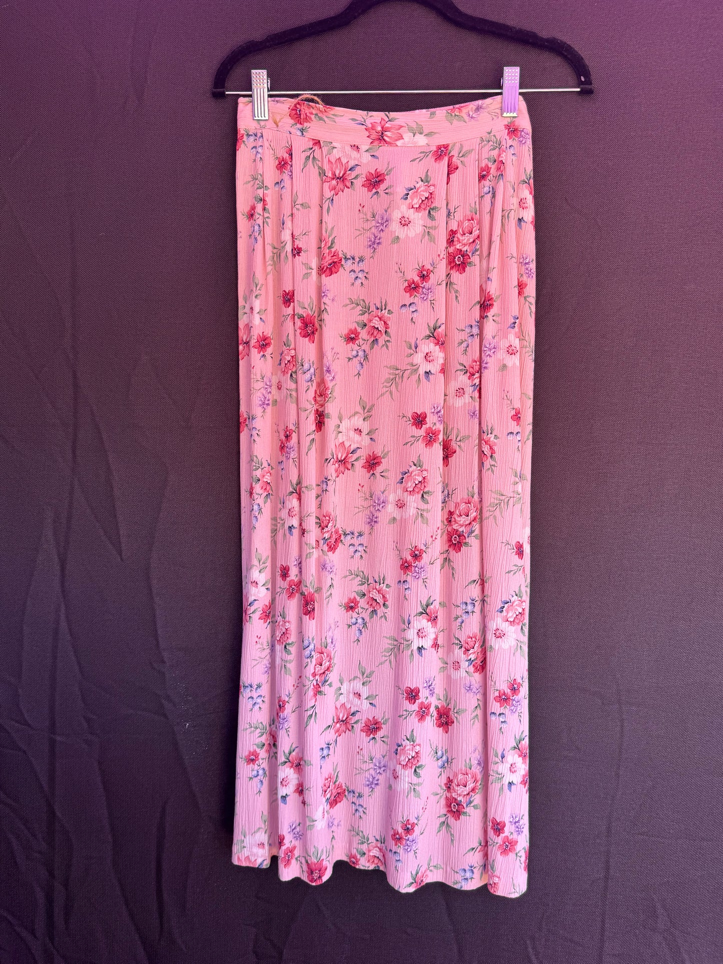 Y2K Jaclyn Smith light pink floral skirt-- sz medium