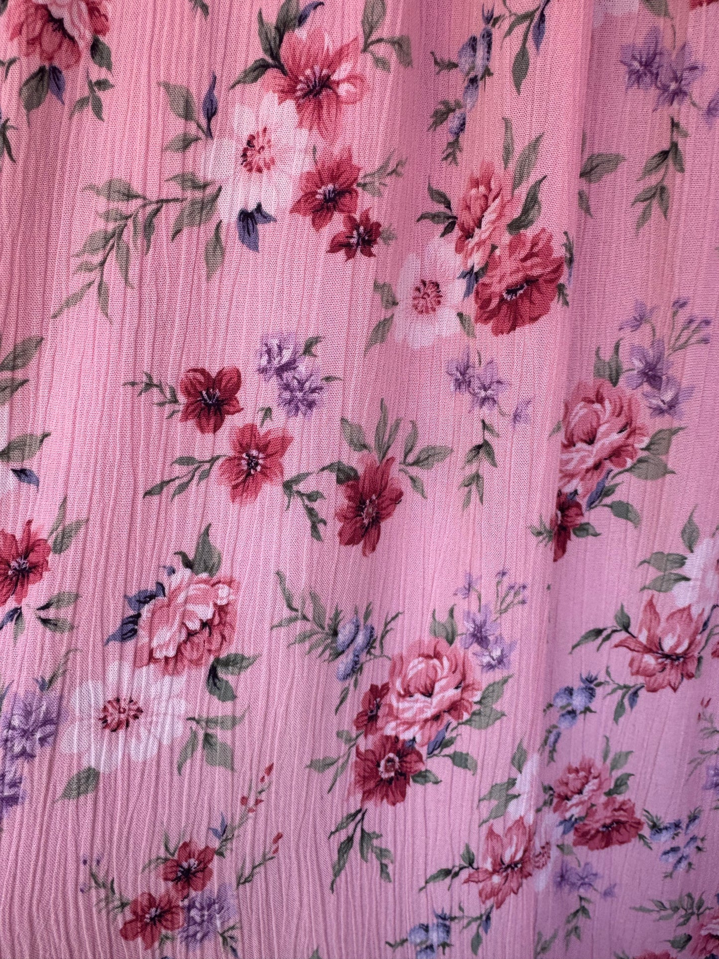 Y2K Jaclyn Smith light pink floral skirt-- sz medium