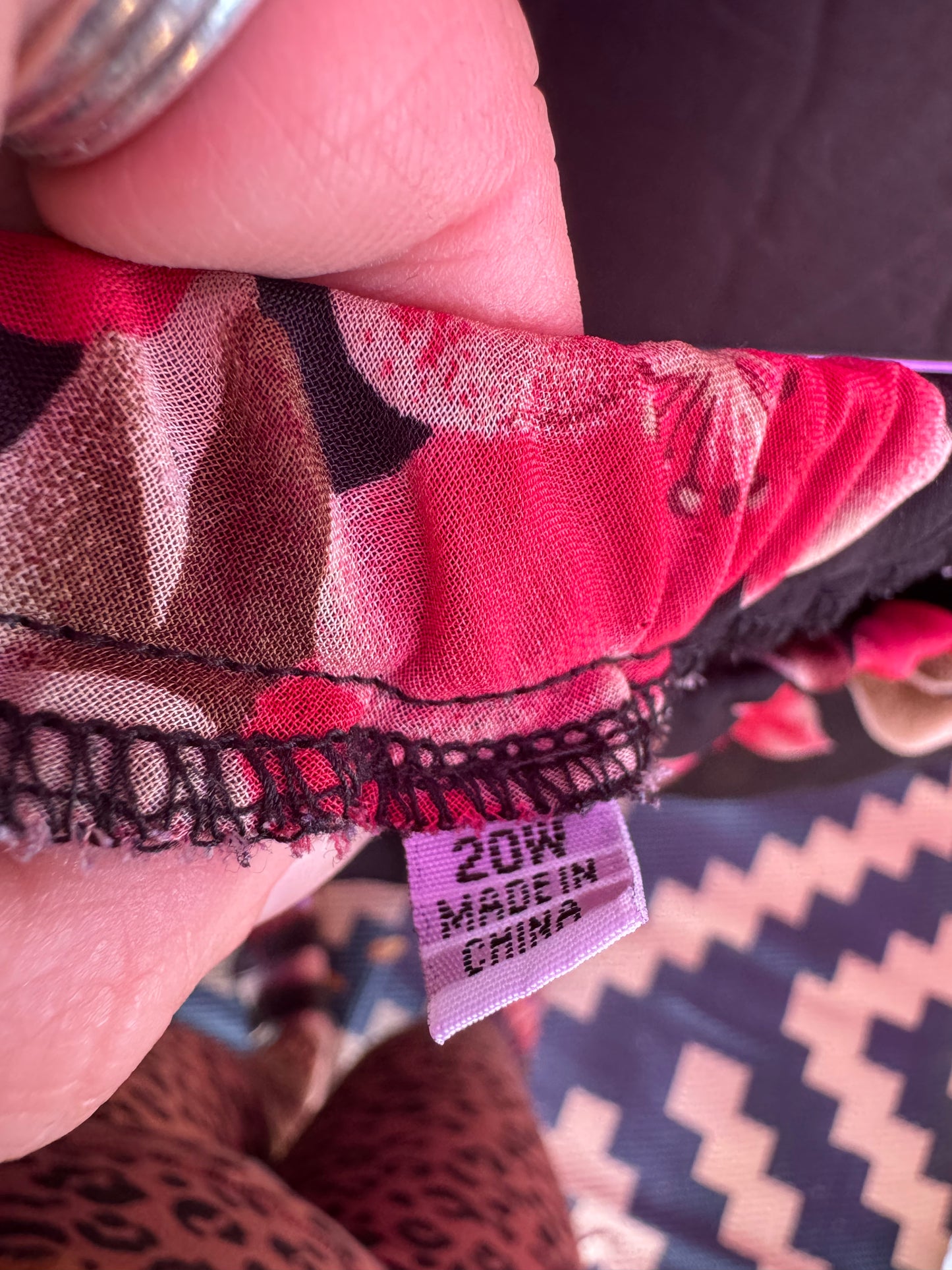 No Brand black and red Floral Skirt-- sz 20W