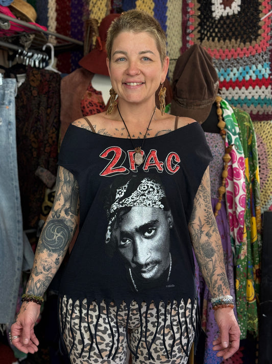 Tupac Reworked Graphic T-Shirt (Size M and Below)