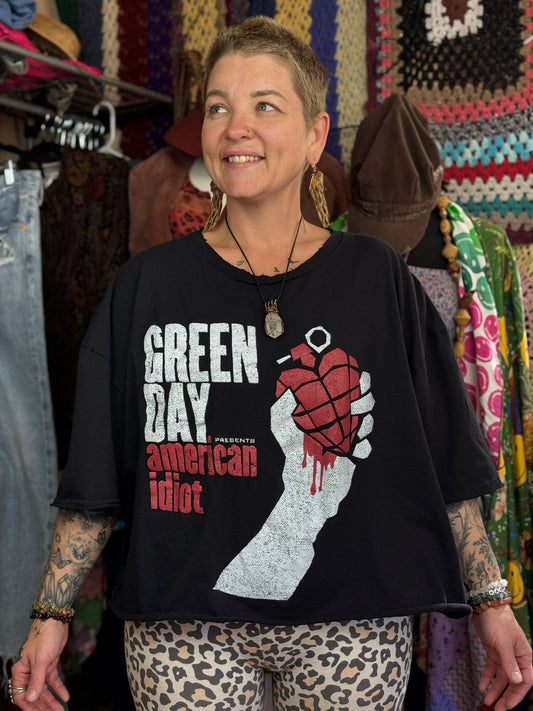 Green Day American Idiot Reworked Graphic T-Shirt (Size XXXL and Below)