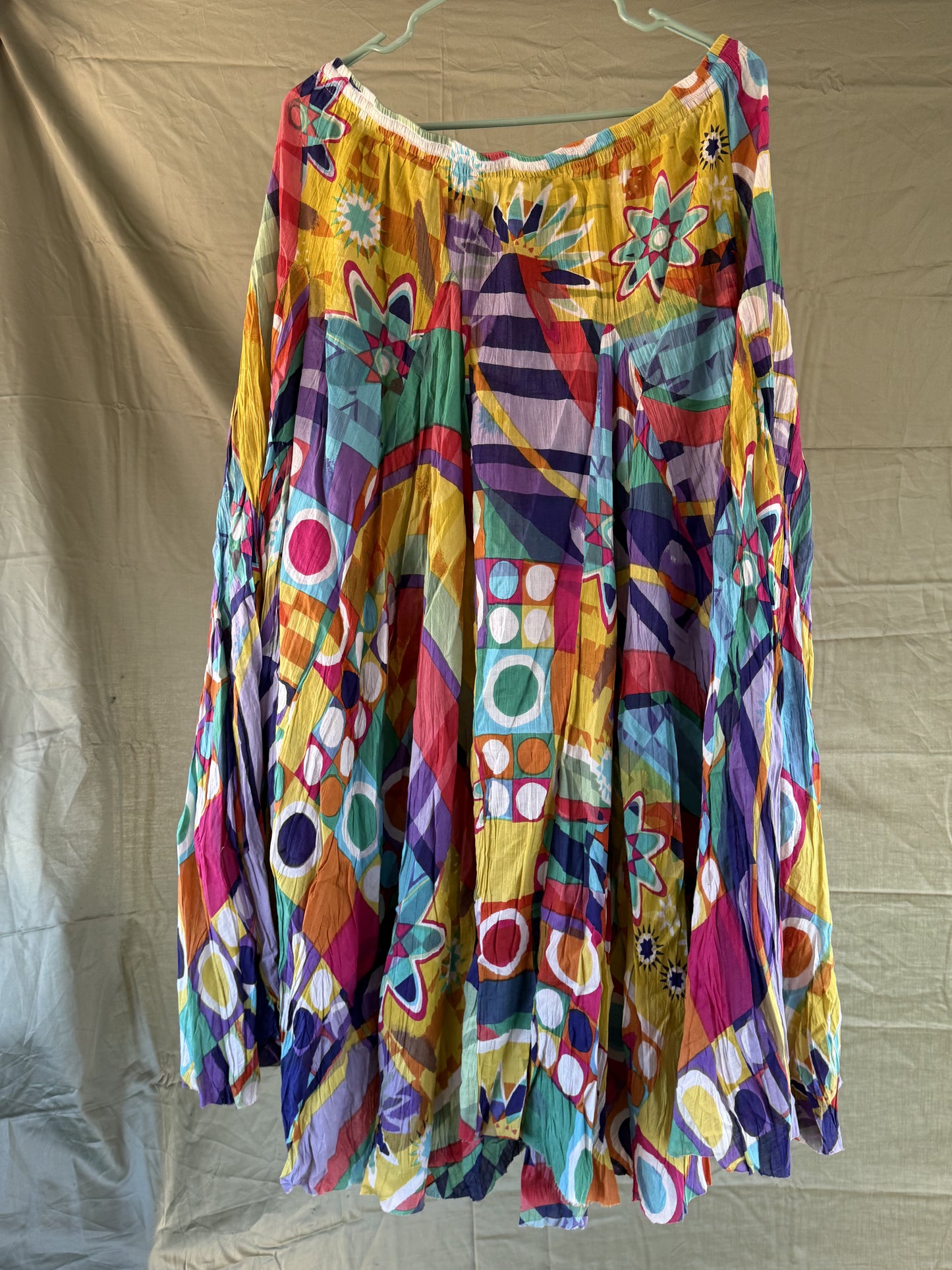 Sandy Starkman Multi color and shape print festival skirt (no size)