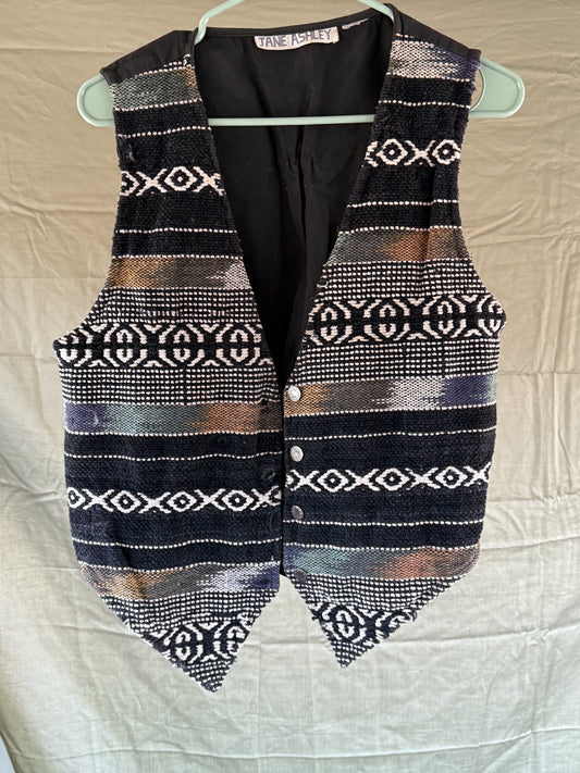 Jane Ashley Brown and Green Southwestern Vest ( No Size )