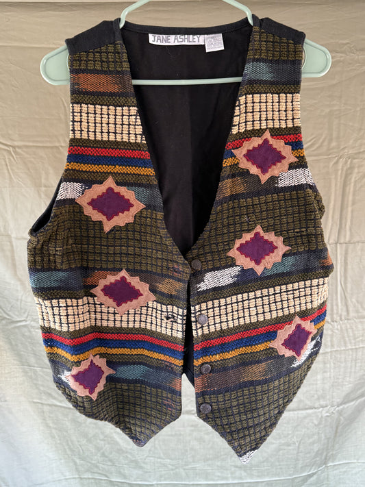 Jane Ashley Southwestern Carpet Vest ( M )