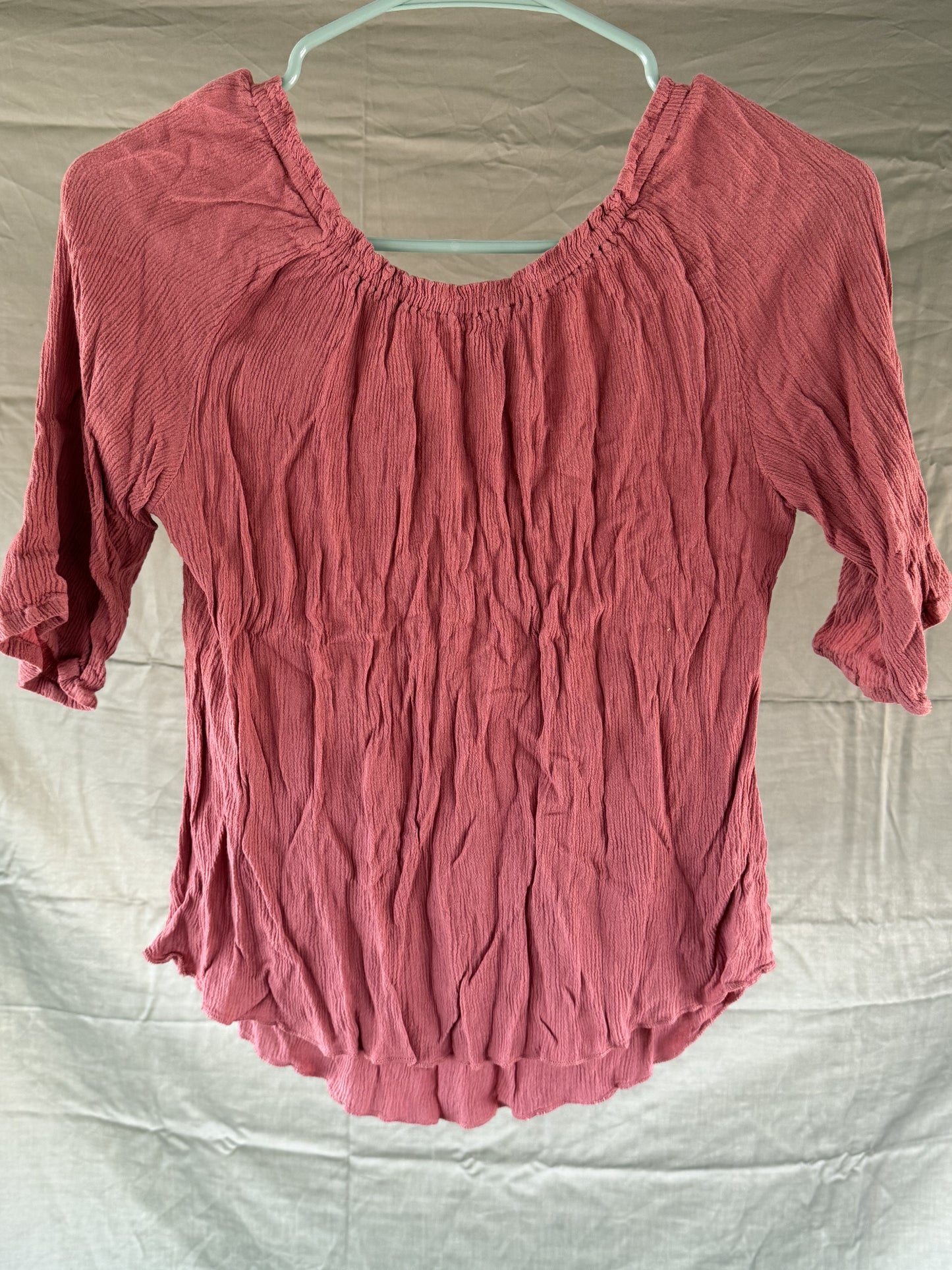 Living Doll Pink Peasant Top