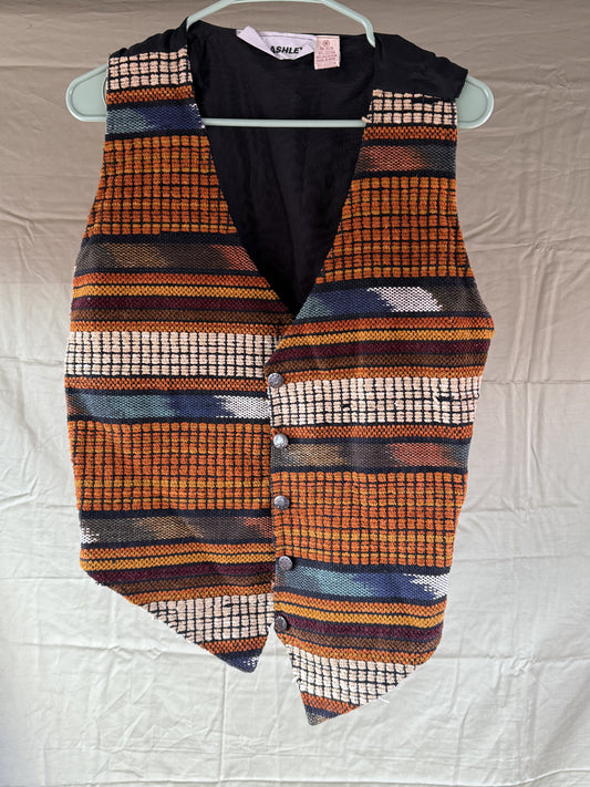 Jane Ashley Southwestern Carpet Vest size Medium
