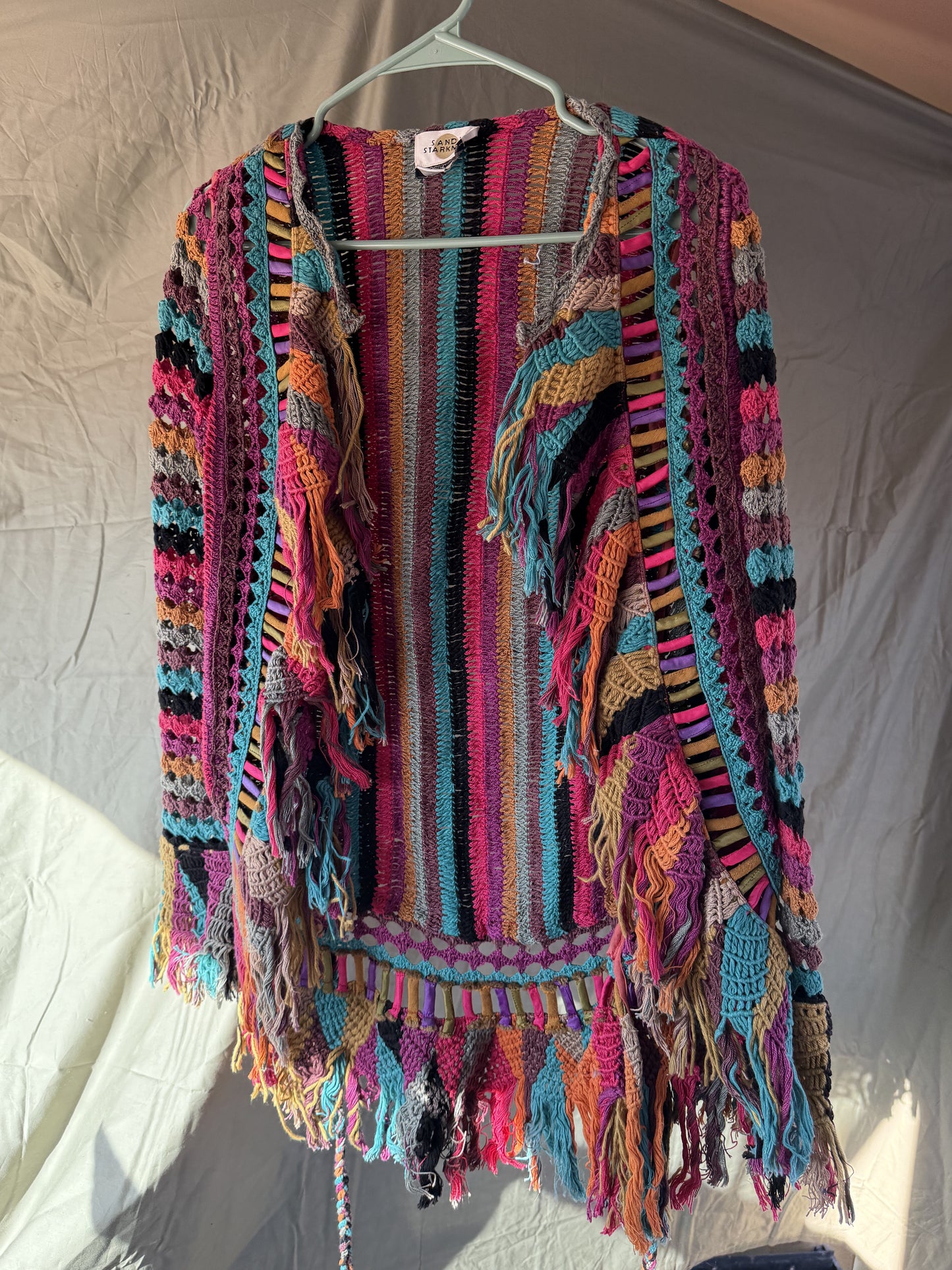 Sandy Starkman Funky Crocheted? Sweater size Small