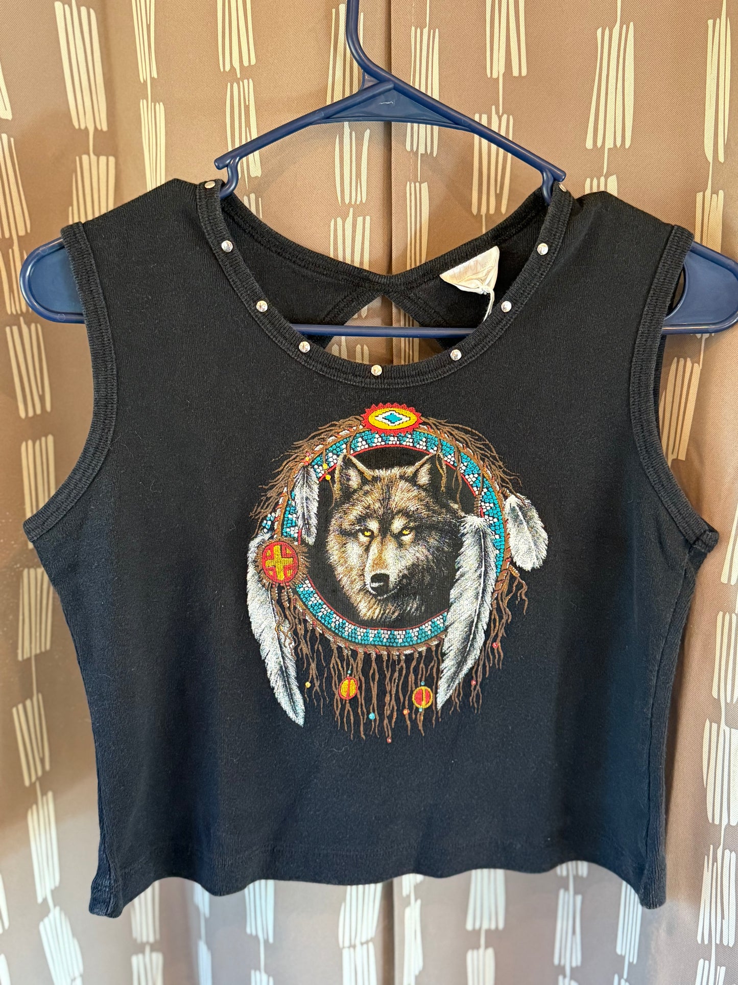Biker Design Crop Top-- sz M