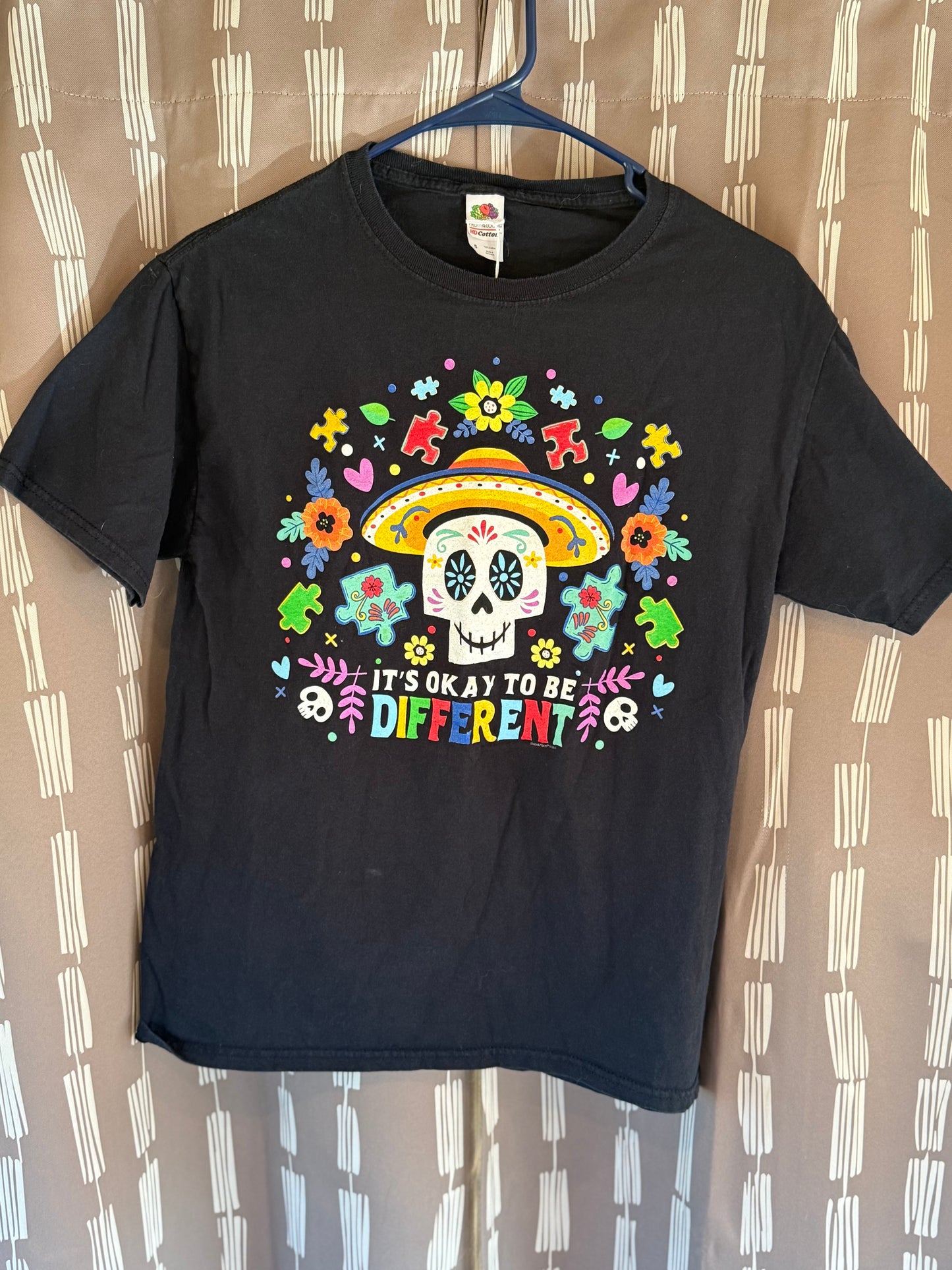Dia De Los Muertos Autism T Shirt-- sz S