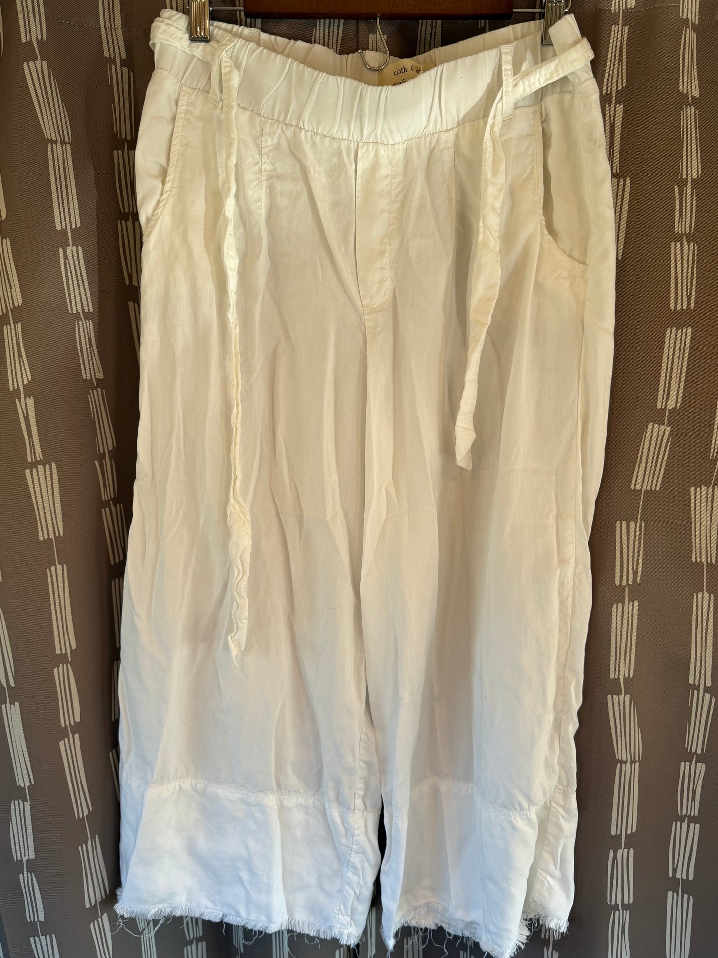 Cloth and Stone White Linen Pants-- sz M