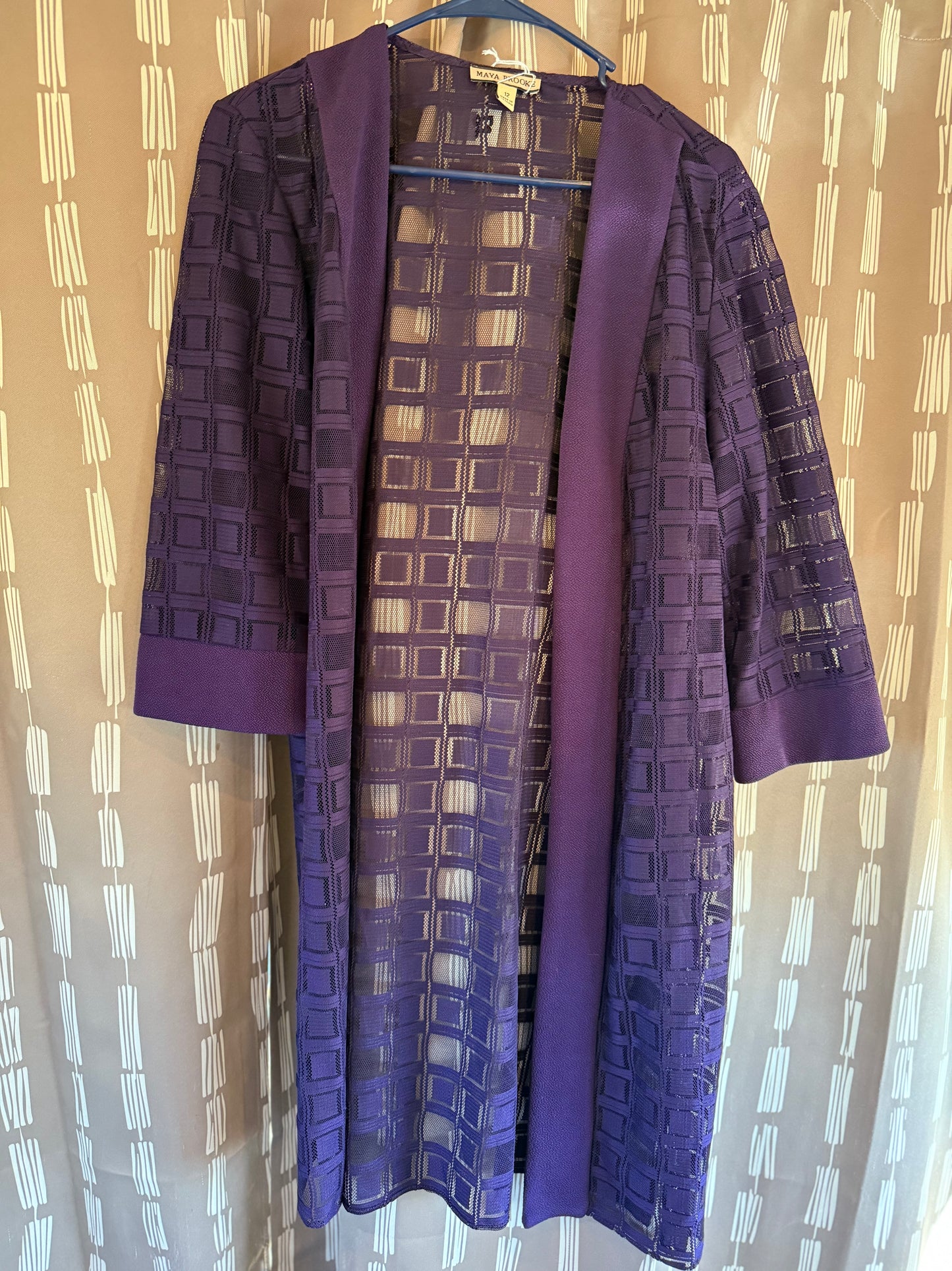 Maya Brooke Mesh Kimono-- sz 12