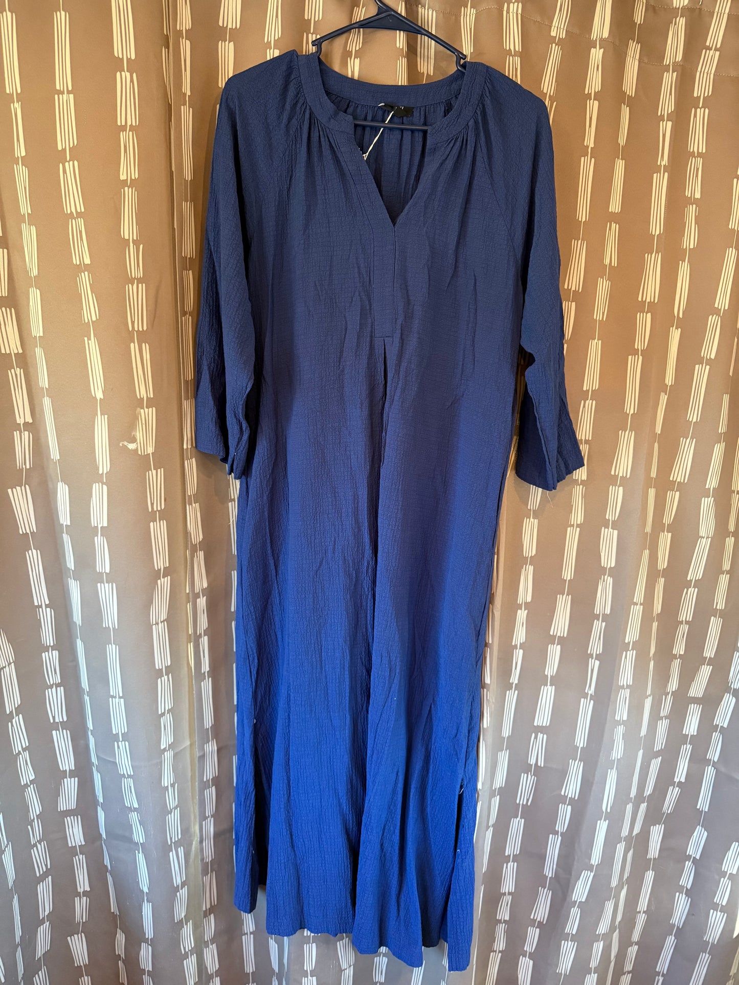 Alfani Blue 3/4 Sleeve Maxi Dress-- sz M
