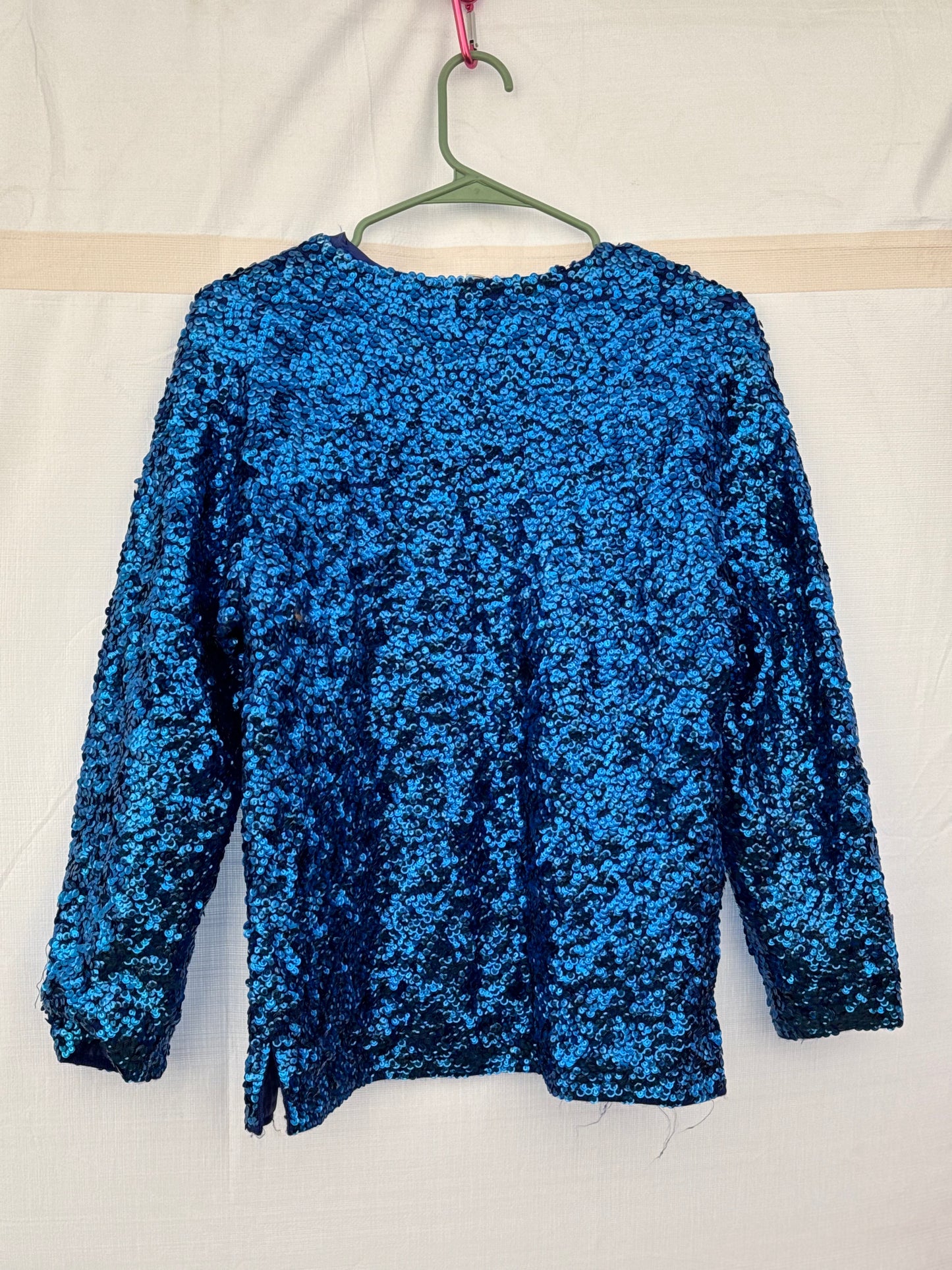 Blue Sequin Jacket - size 38