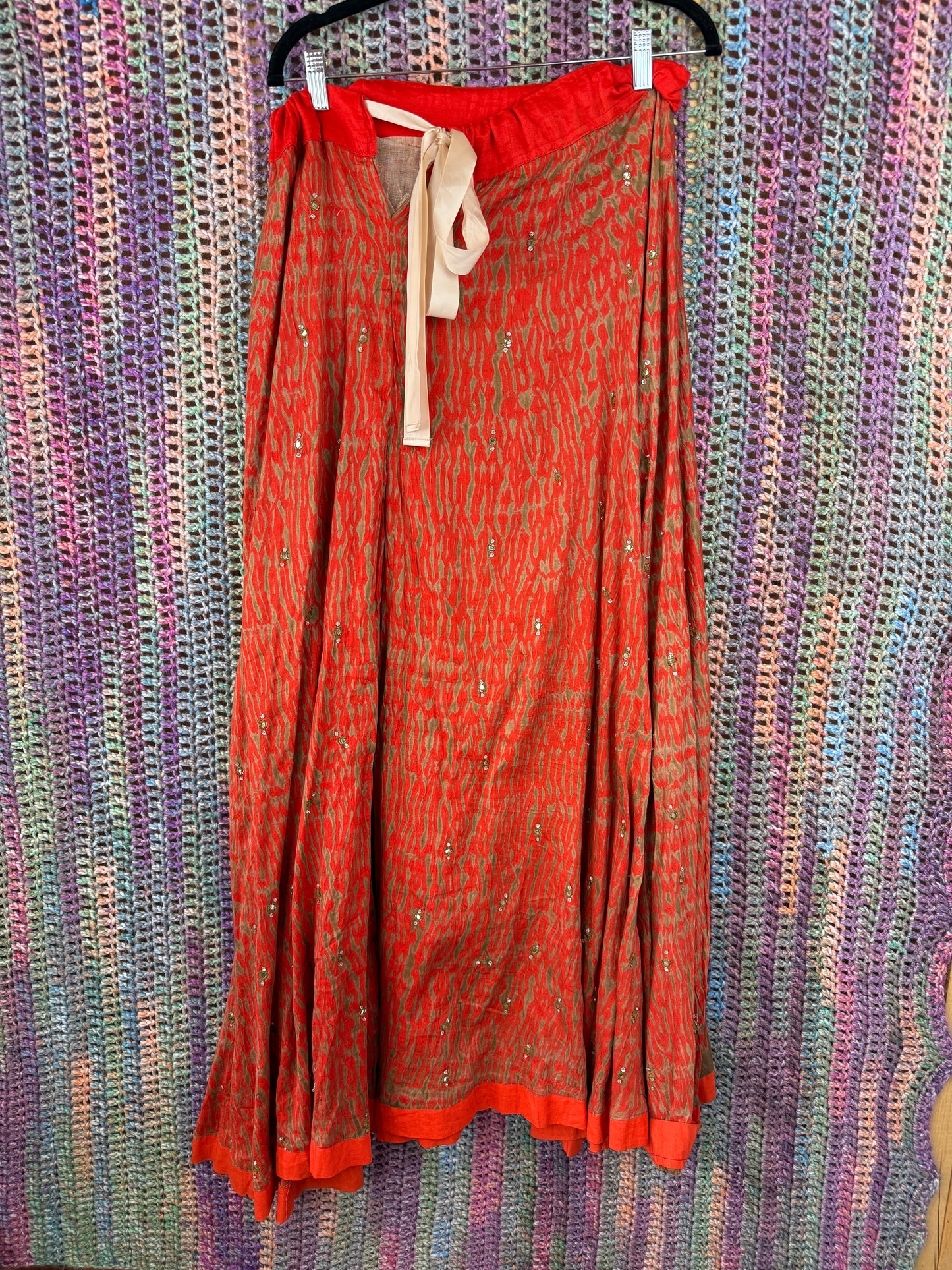 Sari Maxi Skirt (Free Size)