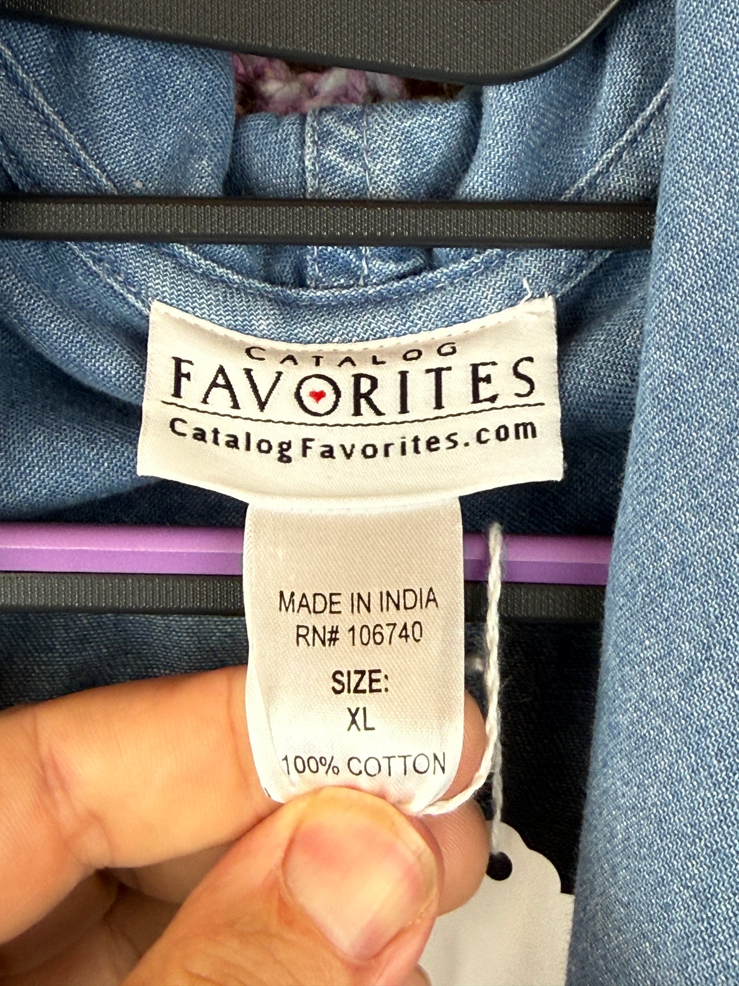 Catalog Favorites Denim Vest (Size XL)