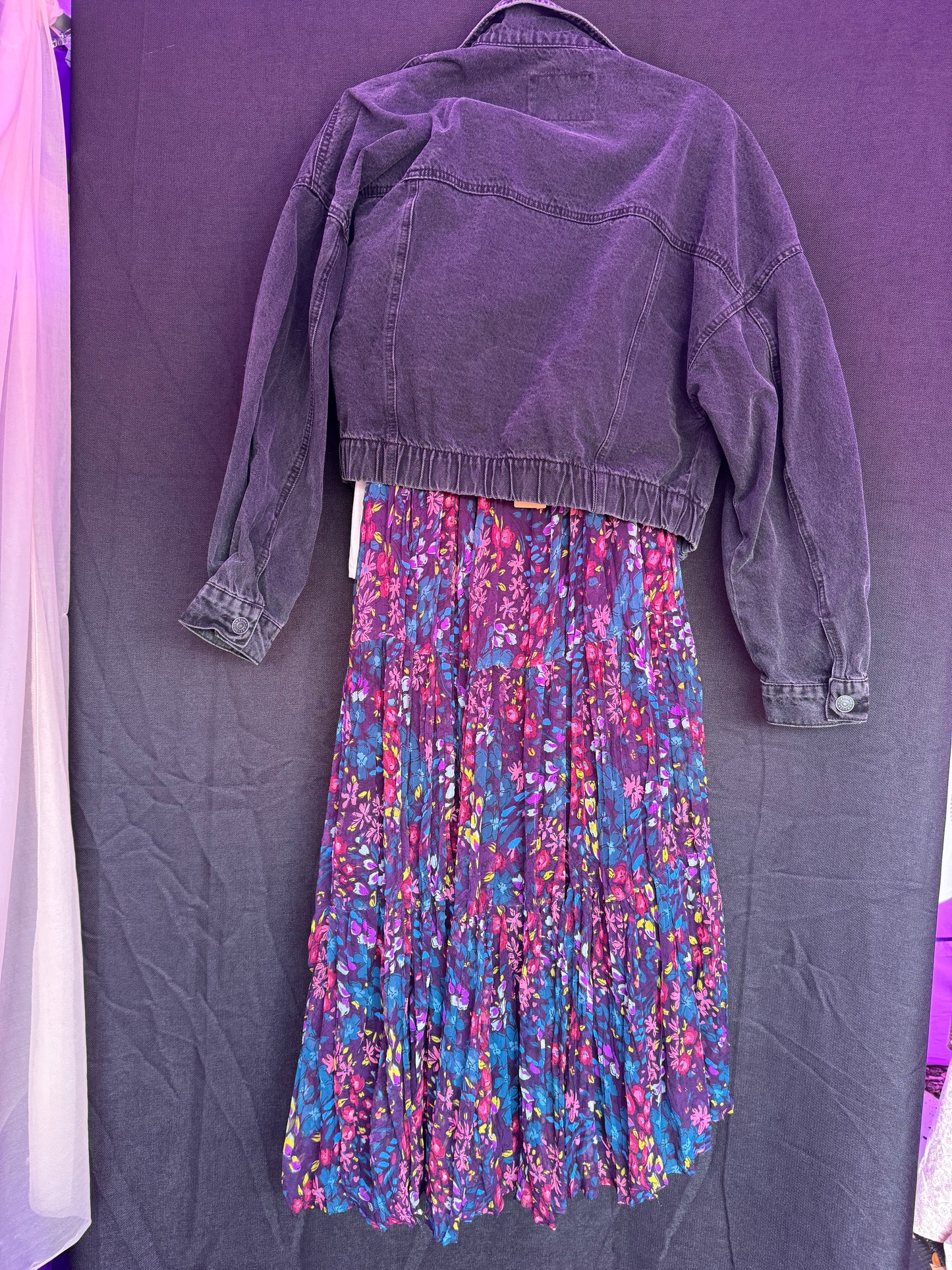 Purple Multi Color Maxi Skirt-- sz XXL