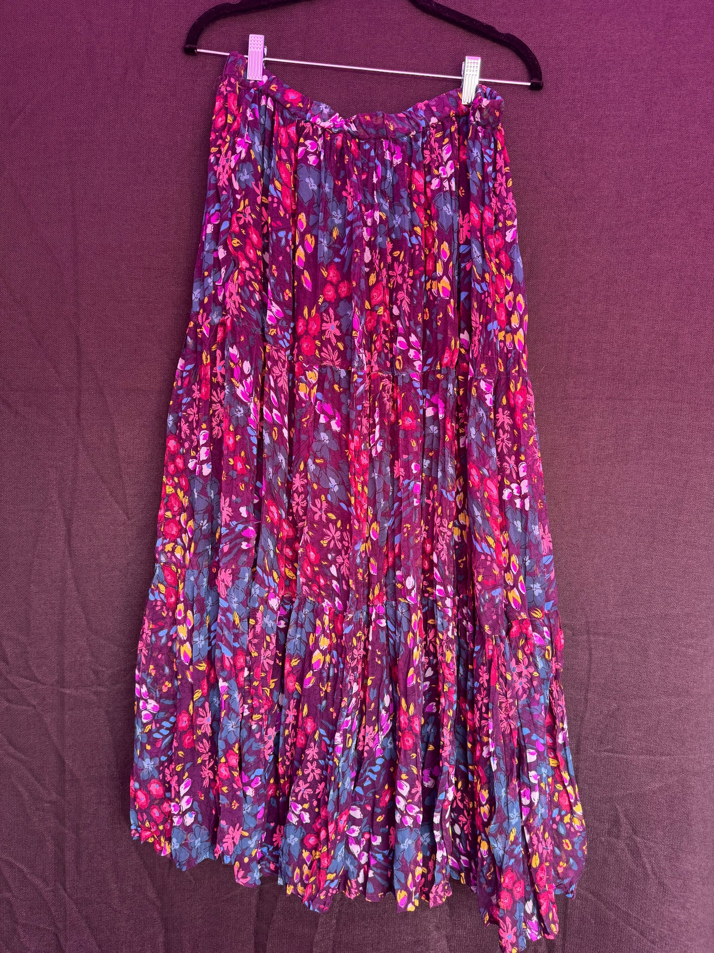 Purple Multi Color Maxi Skirt-- sz XXL