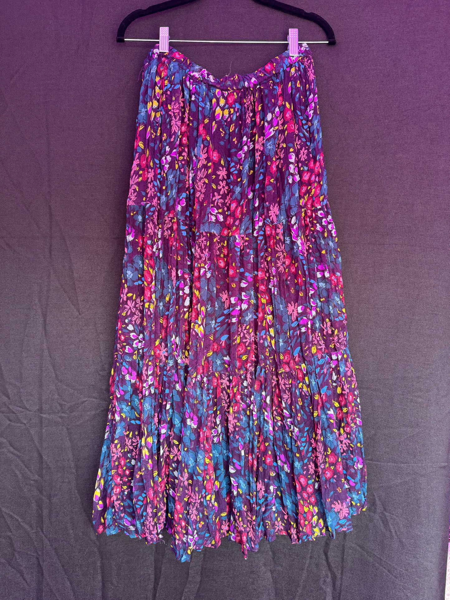 Purple Multi Color Maxi Skirt-- sz XXL